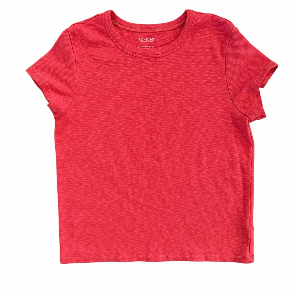 Rachel Zoe Coral Baby Tee EUC - Picture 3 of 7